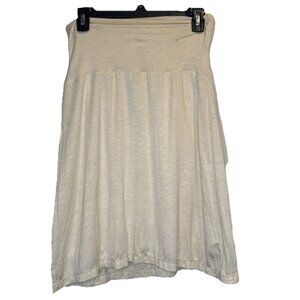 Max Studio Women’s M Cream/Natural Pull-on Lined Linen Blend Stretchy Skirt NEW